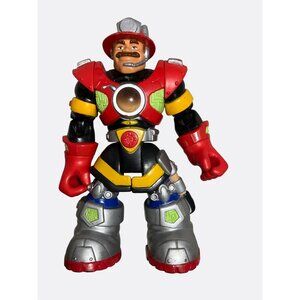2001 Mattel Rescue Heroes Billy Blazes Action Figure 6" Red & Black Firefighter